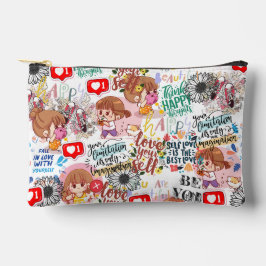 Bolsito Accesorio Pequeño Lindo Motivacional – Cita Positiva Kawaii 