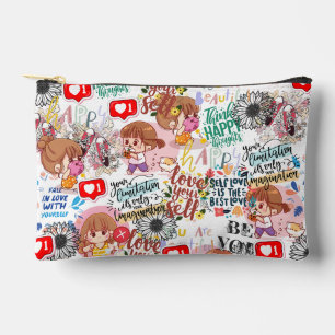 Bolsito Accesorio Pequeño Lindo Motivacional – Cita Positiva Kawaii 