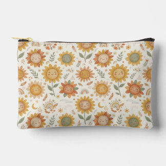 Bolsito Accesorio Pequeño Lindo patrón continuo de girasoles Boho al sol y a