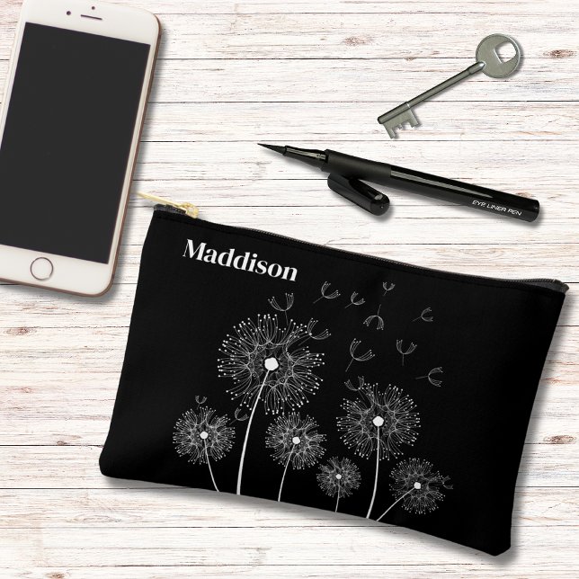 Bolsito Accesorio Pequeño Línea de arte Dandelion con nombre pequeño (Subido por el creador)