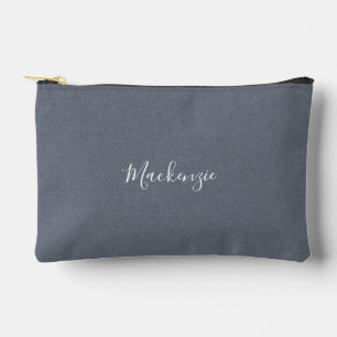 Bolsito Accesorio Pequeño Lino gris azul elegante moderno personalizado