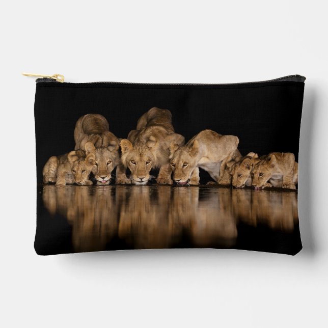 Bolsito Accesorio Pequeño Lion Pride Drinks at the Water Hole at Night (Anverso)
