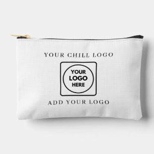 Bolsito Accesorio Pequeño Logotipo Empresarial Rectángulo Gris Minimalista d