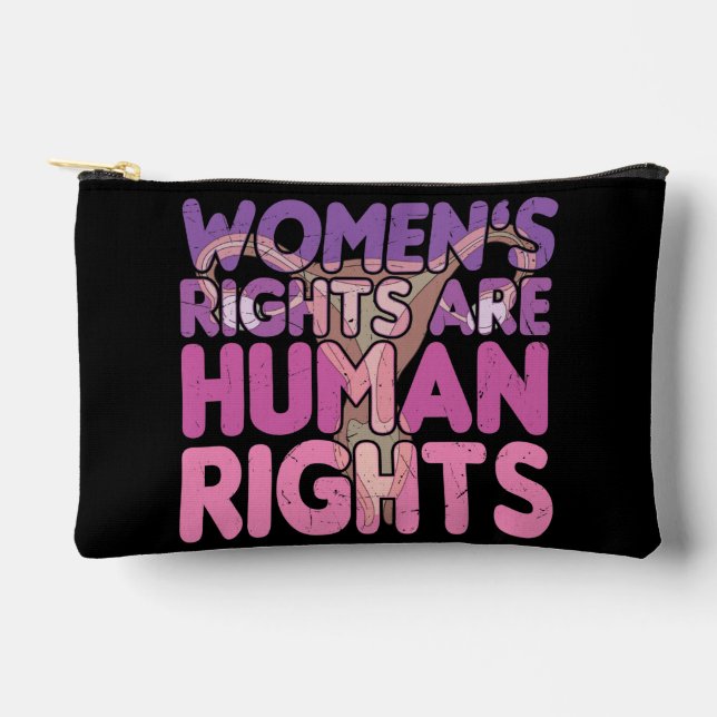 Bolsito Accesorio Pequeño Los derechos de la mujer son derechos humanos (Anverso)