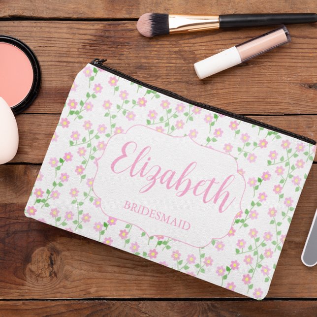 Bolsito Accesorio Pequeño Love Is In Bloom Pink Floral Wedding Party (Subido por el creador)