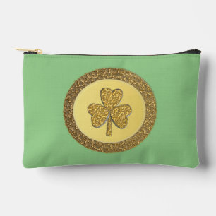 Bolsito Accesorio Pequeño Lucky Irish Shamrock Gold Coin