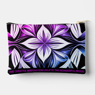 Bolsito Accesorio Pequeño Lujo Deco Negro Magenta Blanco
