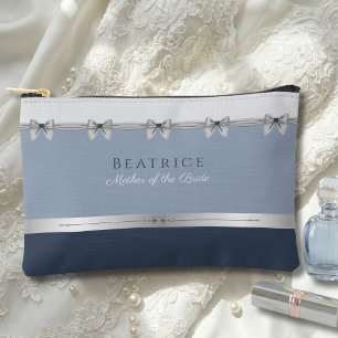 Bolsito Accesorio Pequeño Lujo Madre de la Novia Maquillaje Azul Pizarra