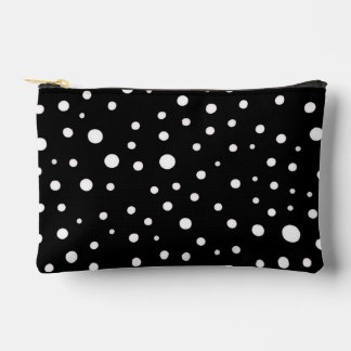 Bolsito Accesorio Pequeño Lunares Blancos en Negro Pequeño
