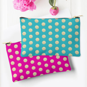 Bolsito Accesorio Pequeño Lunares Glittery Rosa y Aqua para Chicas Modernas