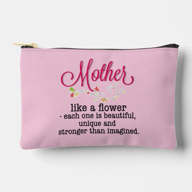 Bolsito Accesorio Pequeño Madre Como Flor Cada Una Es Hermosa (Anverso)
