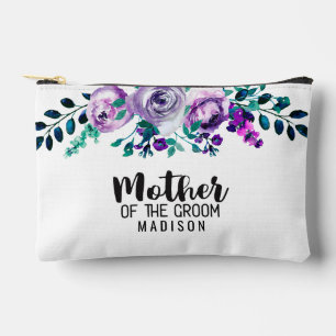 Bolsito Accesorio Pequeño Madre de la corona floral morada y de la menta del