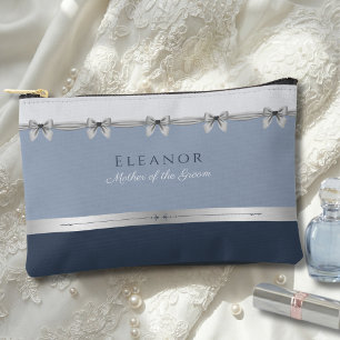 Bolsito Accesorio Pequeño Madre de lujo del novio Regalo azul pizarra