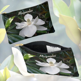 Bolsito Accesorio Pequeño Magnolia Blanca Floral Fotográfica Botánica