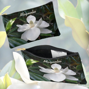 Bolsito Accesorio Pequeño Magnolia Blanca Floral Fotográfica Botánica