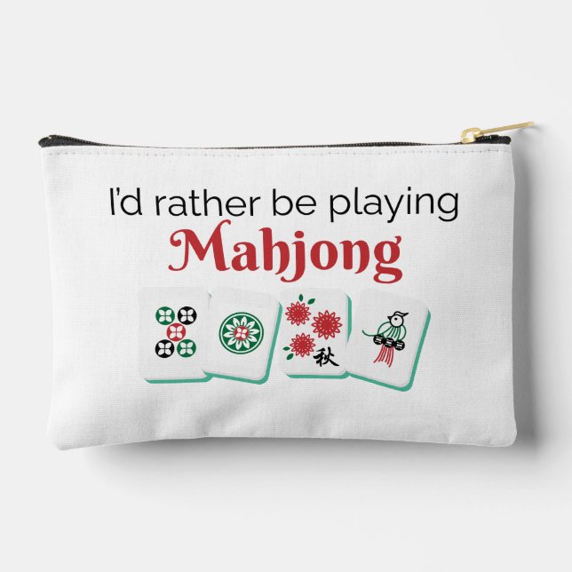 Bolsito Accesorio Pequeño Mahjong Cosmetic Bag (Reverso )