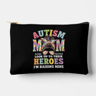 Bolsito Accesorio Pequeño Mamá del autismo criando héroe moño desordenado au