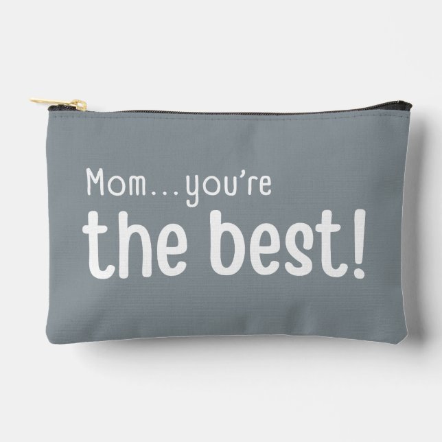 Bolsito Accesorio Pequeño Mamá eres la mejor novela cosmética Zipper Bag (Anverso)