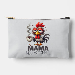 Bolsito Accesorio Pequeño Mamá necesita café sobreestimulado pollo gracioso