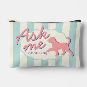 Bolsito Accesorio Pequeño Mamá Perro Goldendoodle Foto Personalizada Rayas R