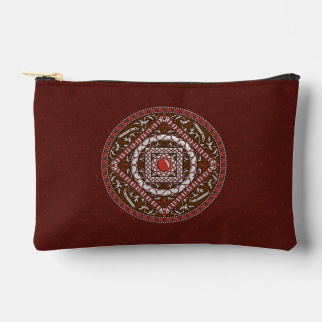 Bolsito Accesorio Pequeño Mandala de Aries (Anverso)