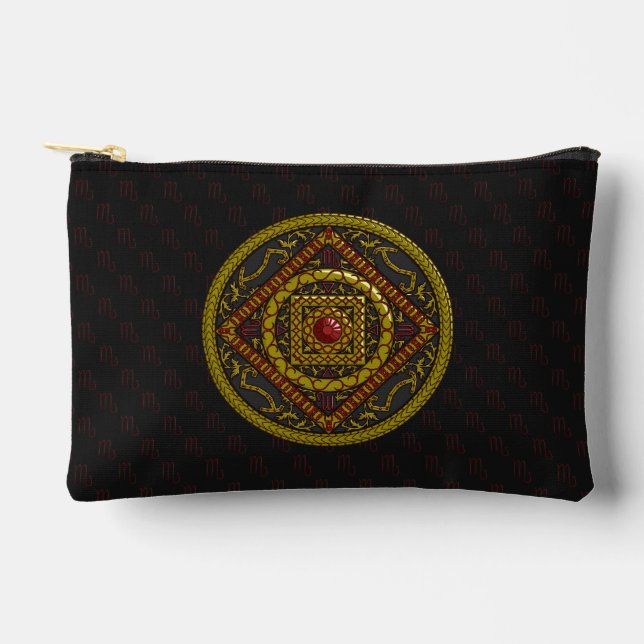 Bolsito Accesorio Pequeño Mandala de Escorpio (Anverso)