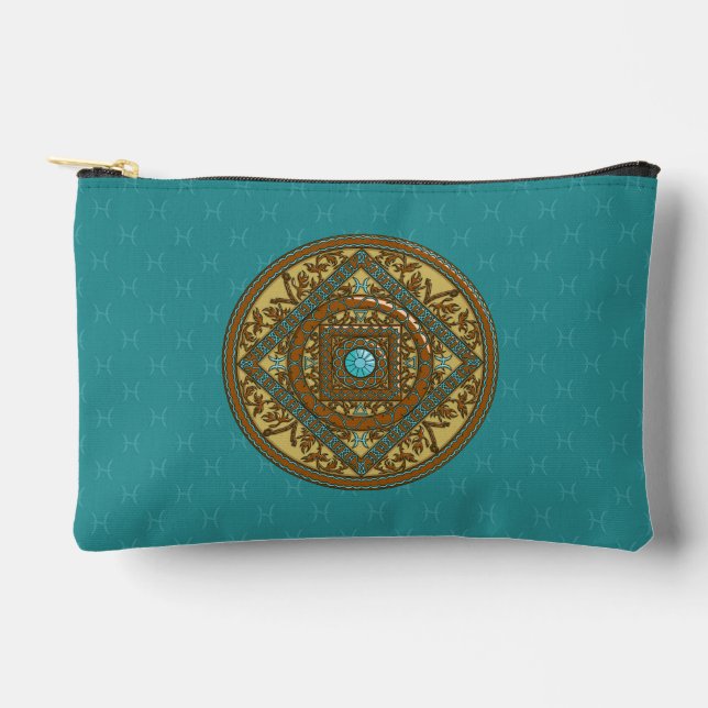 Bolsito Accesorio Pequeño Mandalá de Piscis (Anverso)