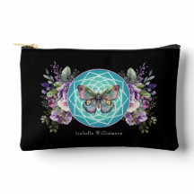 Mandala Mariposa Morado Floral Esotétrica Psiquiát