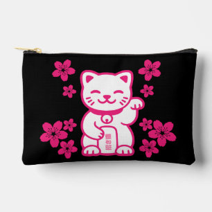 Bolsito Accesorio Pequeño Maneki-neko japonés rosado