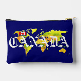 BOLSITO ACCESORIO PEQUEÑO MAPA MUNDIAL DE CANADÁ