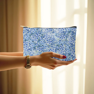 Bolsito Accesorio Pequeño Maravillosas hortensias azules - patrón floral