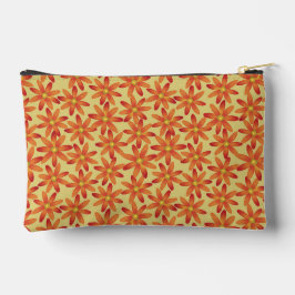 Bolsito Accesorio Pequeño Margarita floral retro con ráfagas de sol en amari