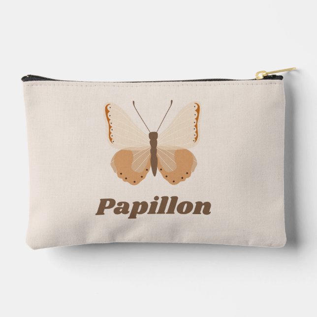 Bolsito Accesorio Pequeño Mariposa beige (Reverso )