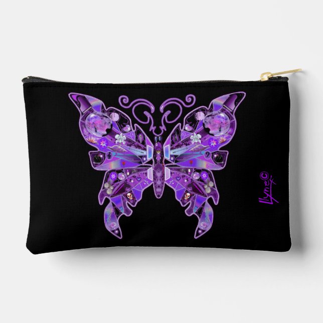 Bolsito Accesorio Pequeño Mariposa morada 31 (Reverso )