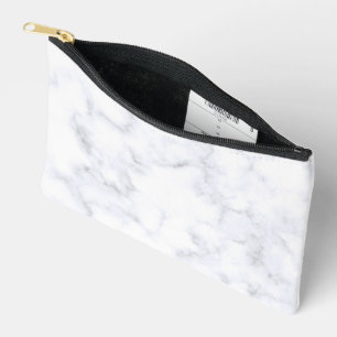 Bolsito Accesorio Pequeño Mármol Blanco Moderno Elegante