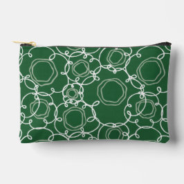 Bolsito Accesorio Pequeño Matriz Floral Abstracta (Verde Oscuro) Arte Fino