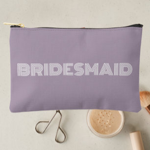 Bolsito Accesorio Pequeño Mauve Typography Moderno Bridesmaid