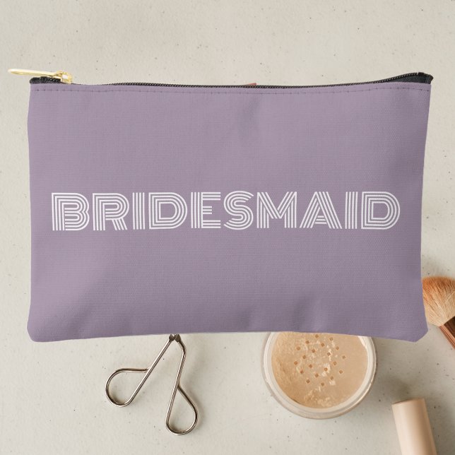 Bolsito Accesorio Pequeño Mauve Typography Moderno Bridesmaid (In Situ Makeup)