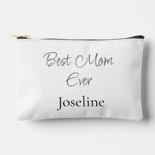 Bolsito Accesorio Pequeño Mejor mamá del mundo nombre simple minimalista ele