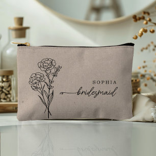 Bolsito Accesorio Pequeño Mes de Nacimiento de Enero Noche Personalizada Flo
