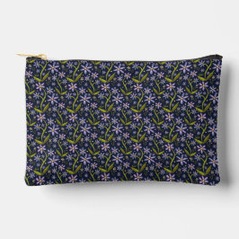 Bolsito Accesorio Pequeño Midnight | Dancing Watercolor Daisies