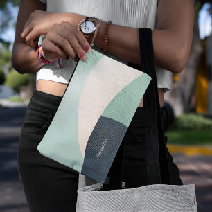 Bolsito Accesorio Pequeño Minimalista Personalizable Verde azulado y de esti