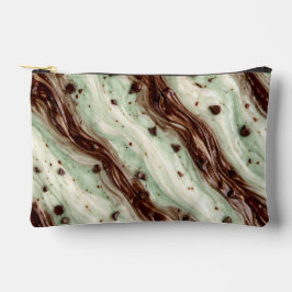 Bolsito Accesorio Pequeño Mint Chocolate Chip Milkshake Marble Design