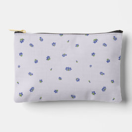 Bolsito Accesorio Pequeño Misty Lavender Japanese Gentian Floral Pattern