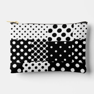 Bolsito Accesorio Pequeño Moda de lunares en blanco y negro Diseño de estilo