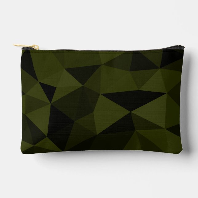 Bolsito Accesorio Pequeño Moda geométrica verde oscuro de malla geométrica d (Anverso)
