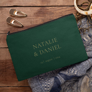 Bolsito Accesorio Pequeño Moda verde esmeralda y oro boda