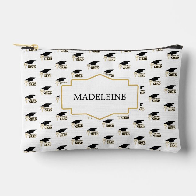 Bolsito Accesorio Pequeño Modern Graduation Cap  and Tassel Gold (Anverso)