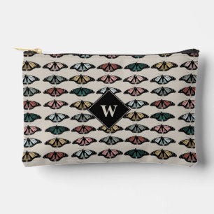 Bolsito Accesorio Pequeño Modernas mariposas neutras Monograma patrón jardín