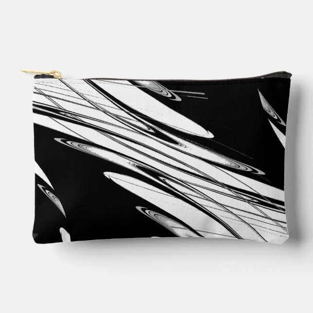 Bolsito Accesorio Pequeño Moderno negro y blanco (Anverso)